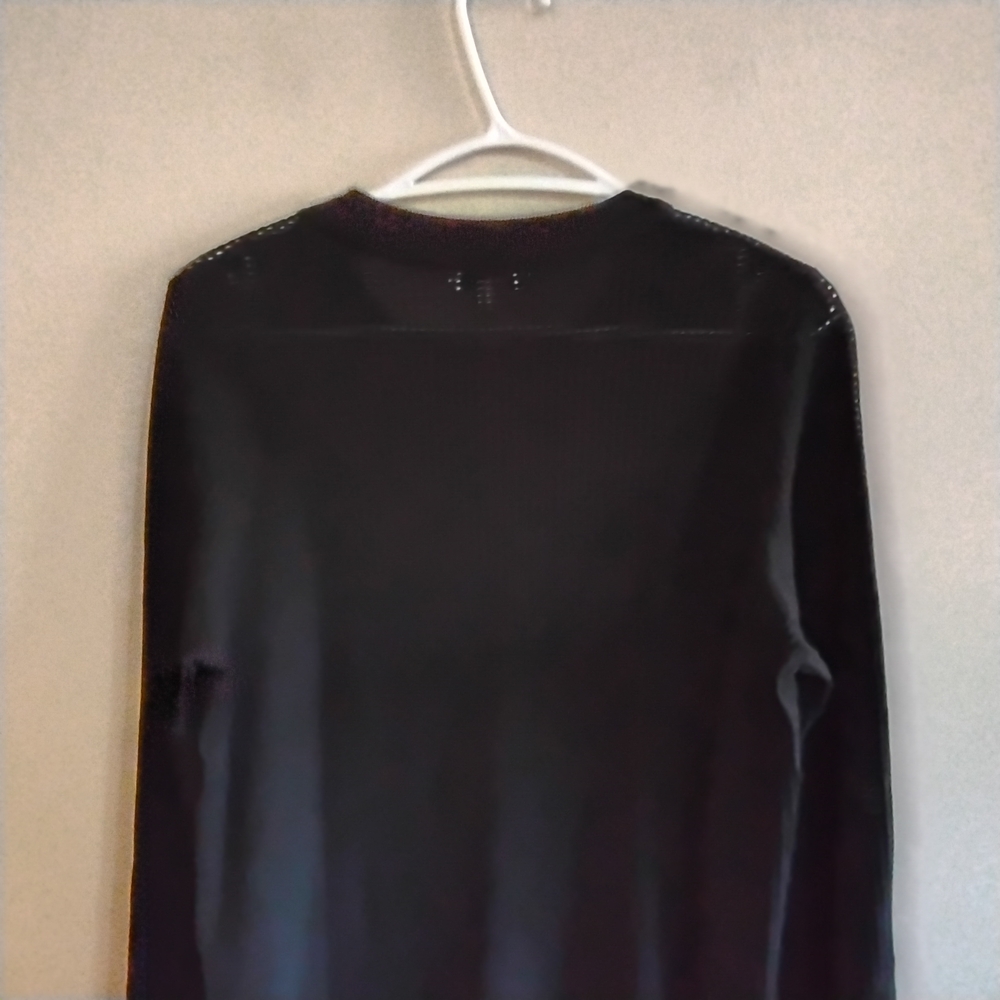 Reitmans Black Rib Open Knit Weave Crew Neck Sweater – Large (Tagged XXL) NWoT - Picture 11 of 16